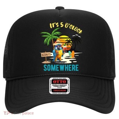 ItS 5 O’Clock Somewhere Parrot Sunset Drinking Hat
