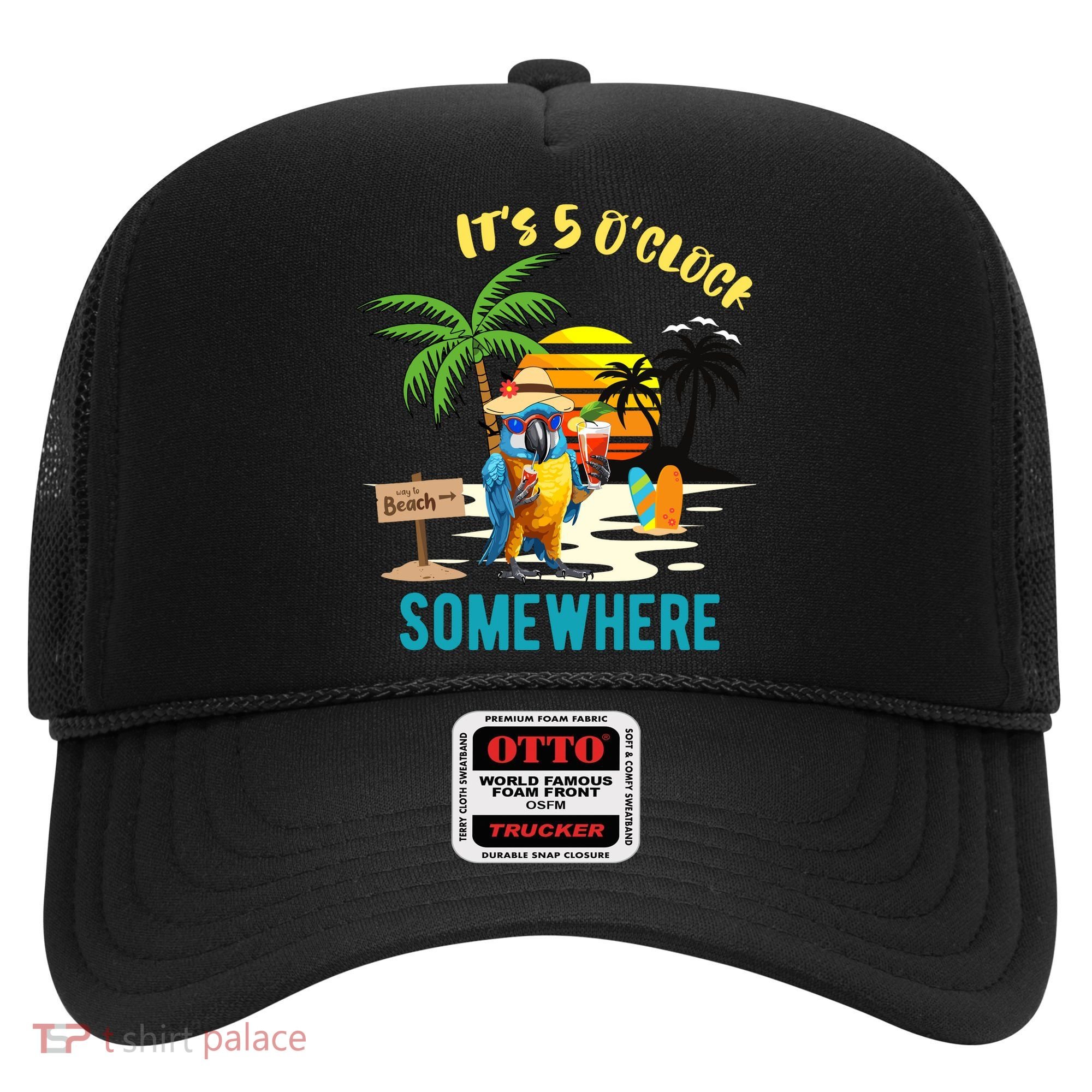 ItS 5 O’Clock Somewhere Parrot Sunset Drinking Hat