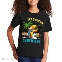 ItS 5 O’Clock Somewhere Parrot Sunset Drinking Kids T-Shirt thumb 2