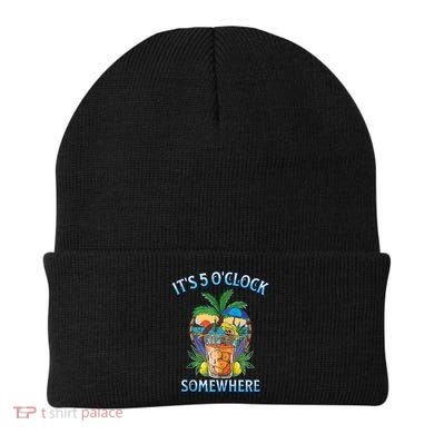 It's 5 O’clock Somewhere Summer Retro Sunset Drinking Beanie
