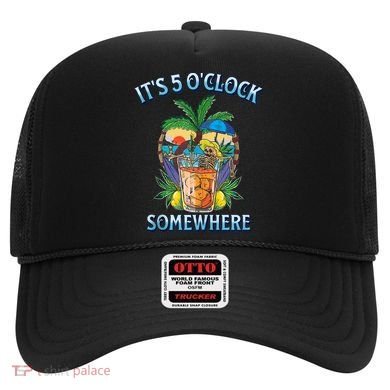 It's 5 O’clock Somewhere Summer Retro Sunset Drinking Hat