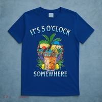 It's 5 O’clock Somewhere Summer Retro Sunset Drinking T-Shirt thumb 5