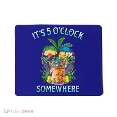 It's 5 O’clock Somewhere Summer Retro Sunset Drinking Mousepad