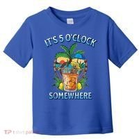 It's 5 O’clock Somewhere Summer Retro Sunset Drinking Toddler T-Shirt thumb 0