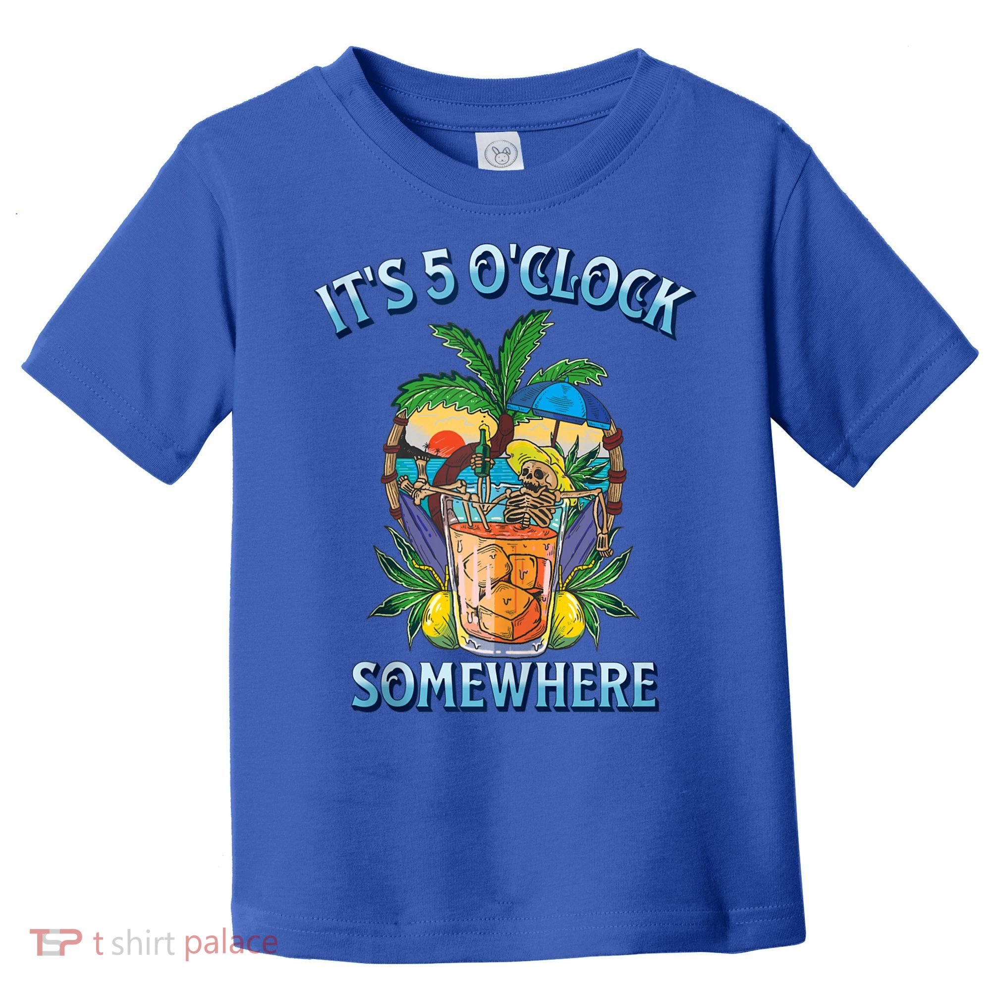 It's 5 O’clock Somewhere Summer Retro Sunset Drinking Toddler T-Shirt