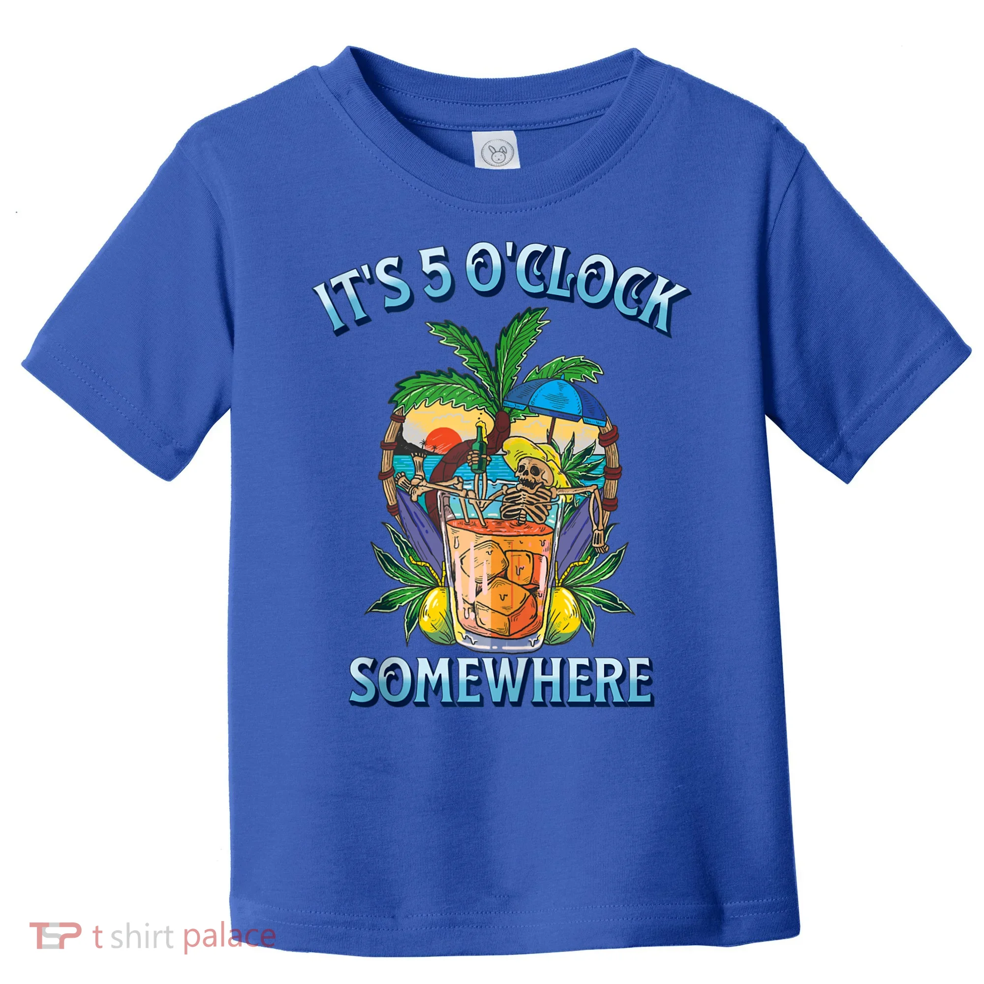 It's 5 O’clock Somewhere Summer Retro Sunset Drinking Toddler T-Shirt