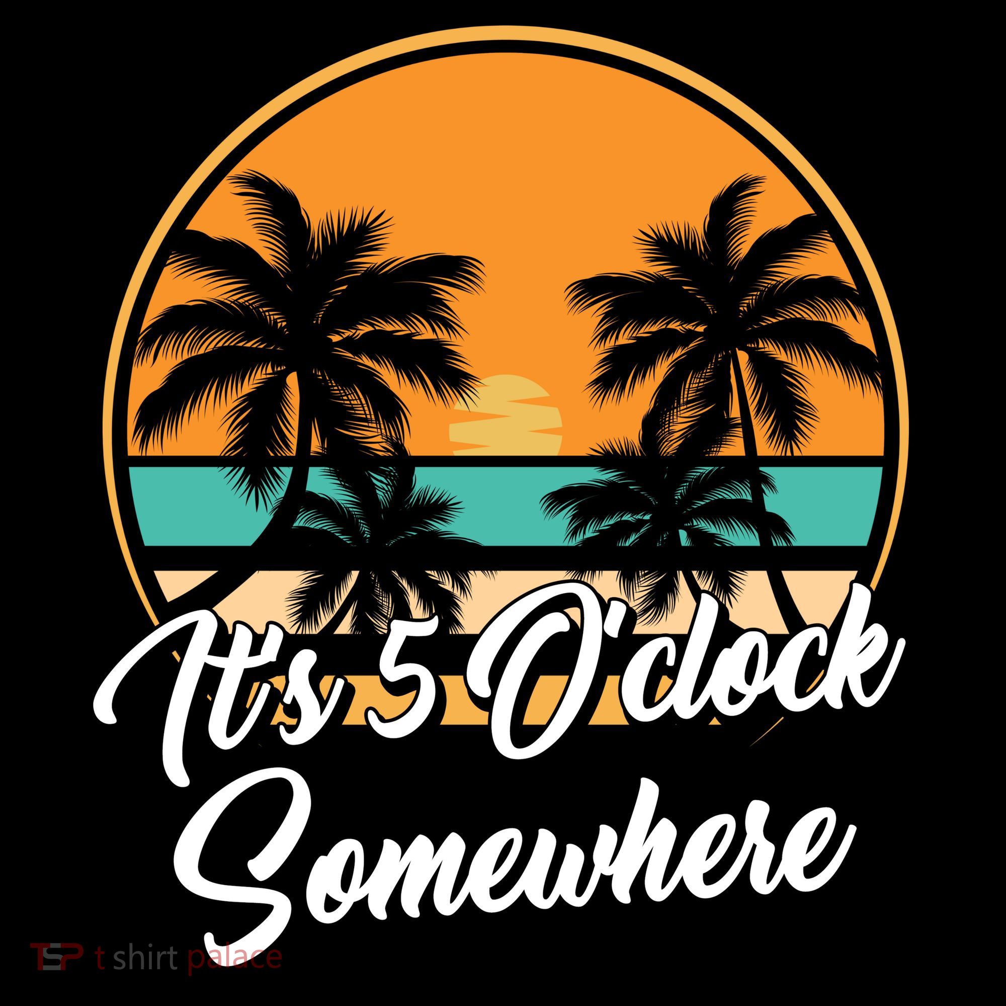 Its 5 O Clock Somewhere Funny Vacation Bucket Hat