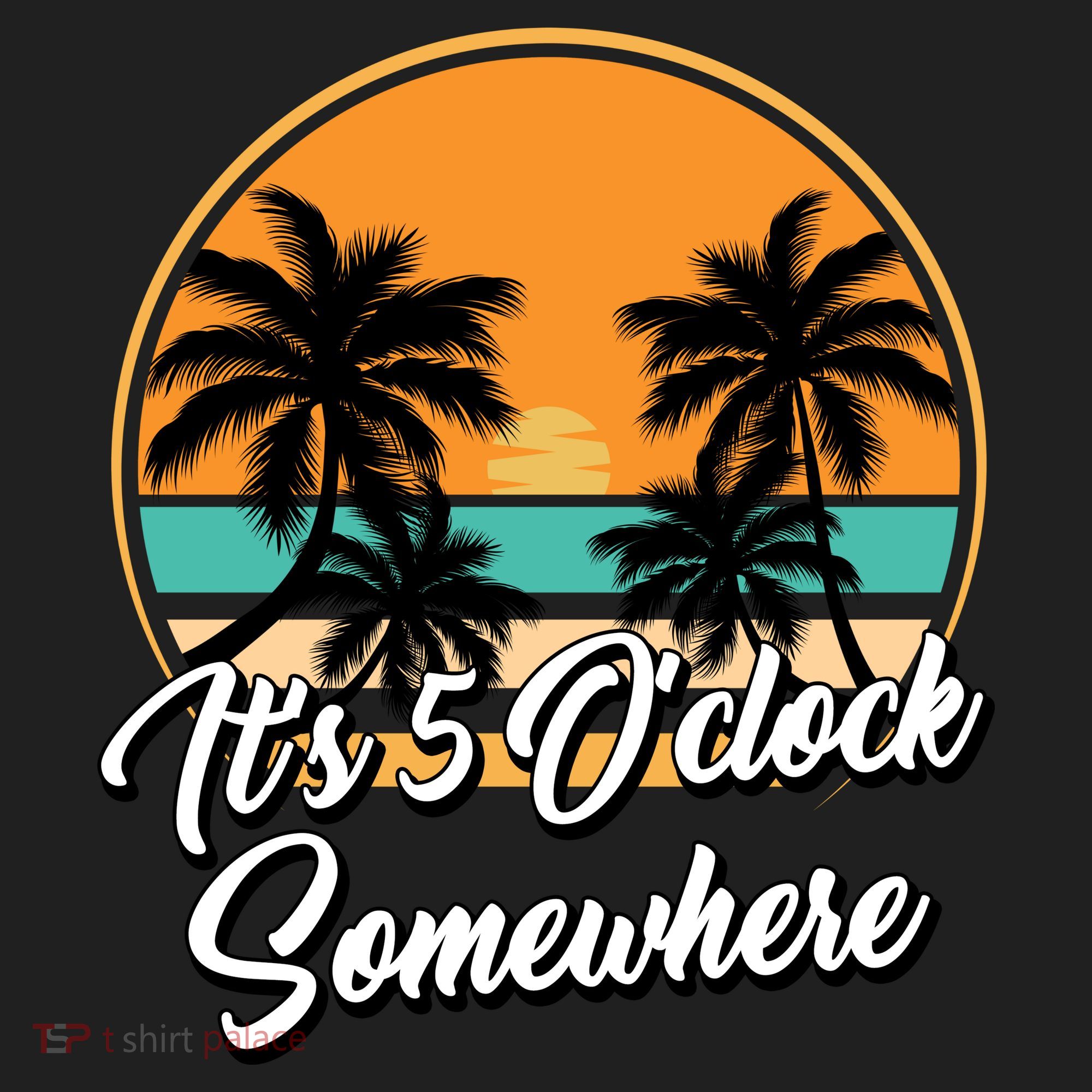 Its 5 O Clock Somewhere Funny Vacation Golf Towel