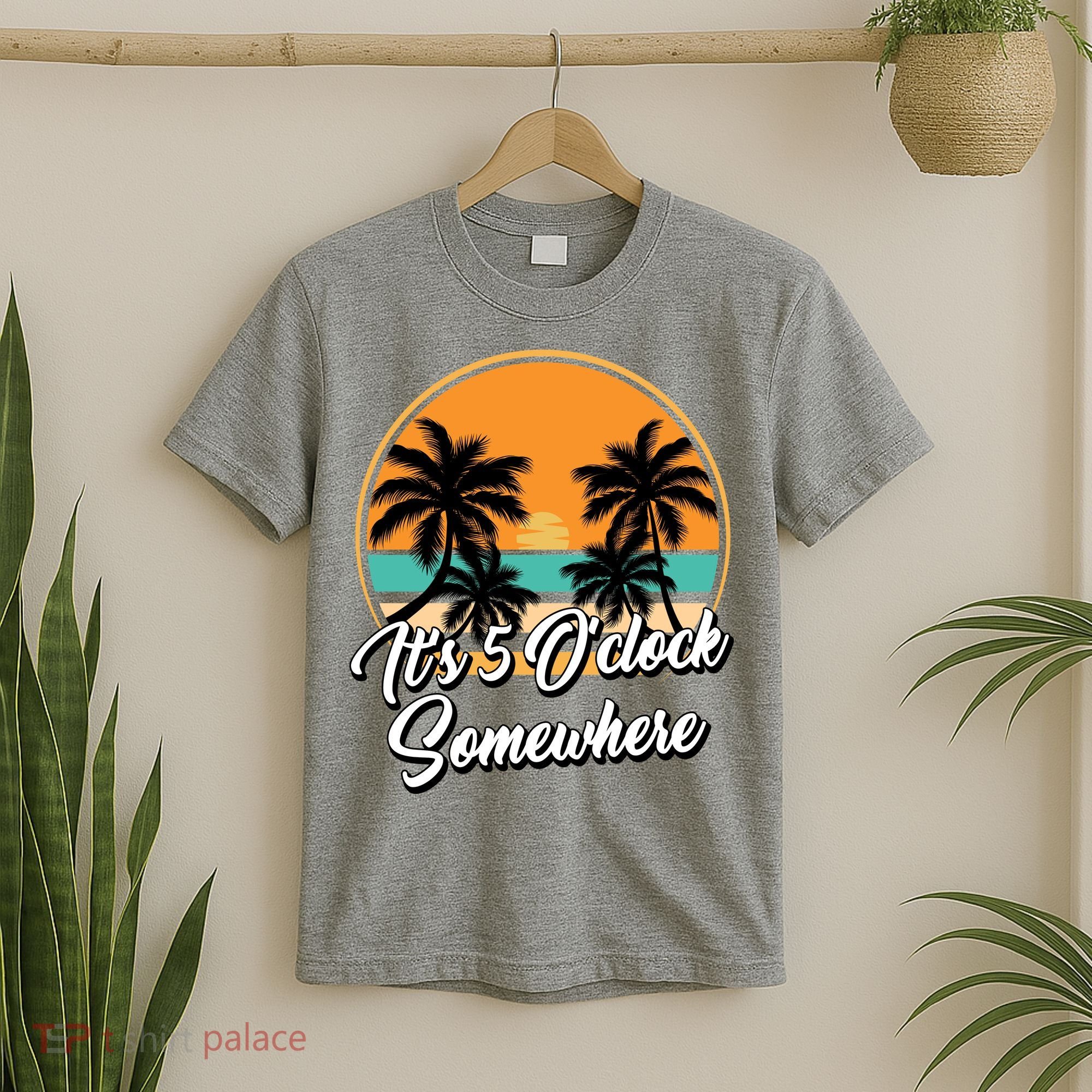Its 5 O Clock Somewhere Funny Vacation T-Shirt