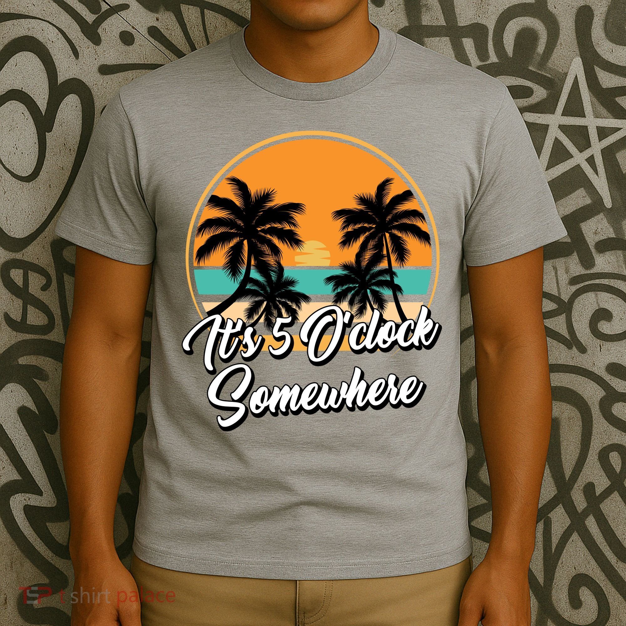 Its 5 O Clock Somewhere Funny Vacation T-Shirt