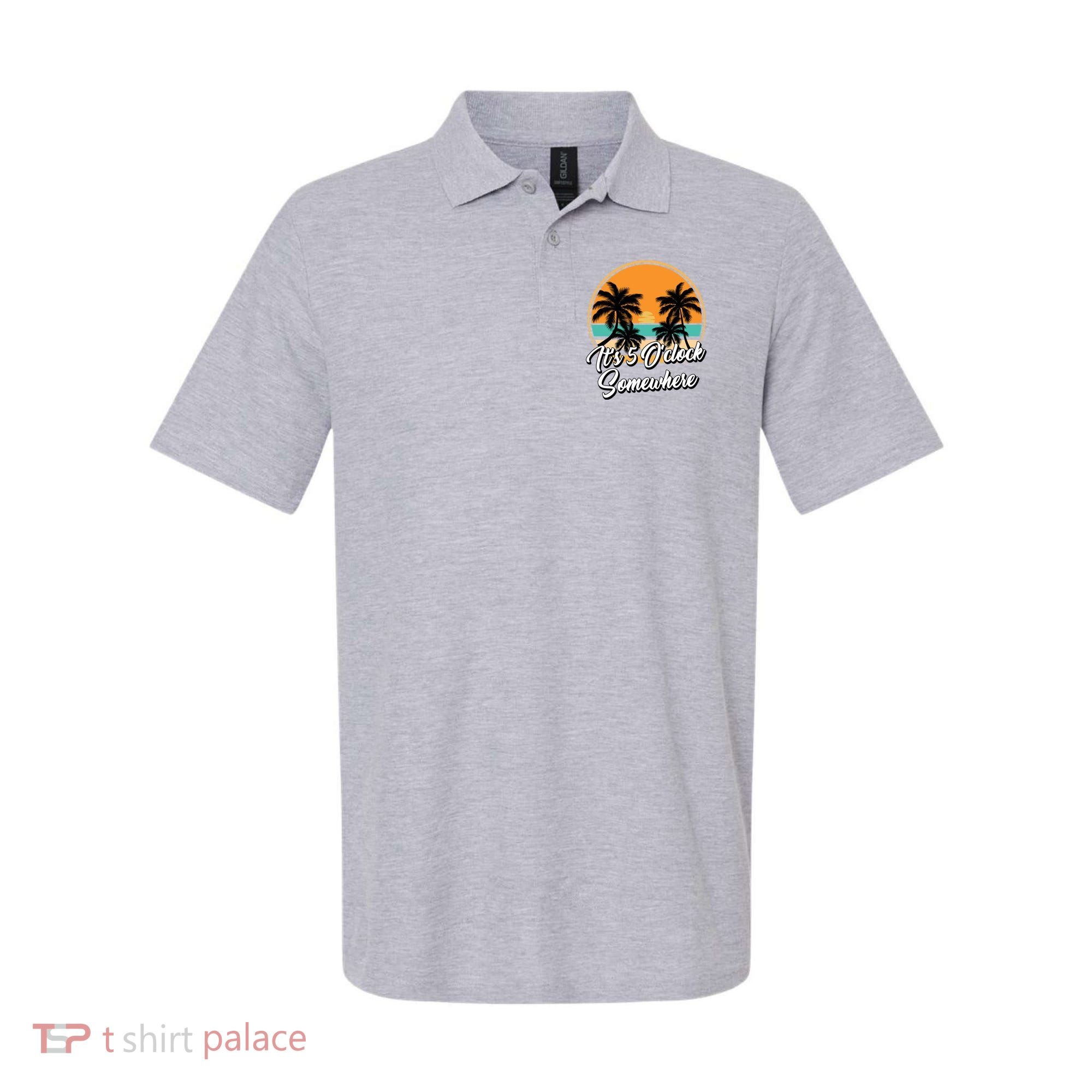Its 5 O Clock Somewhere Funny Vacation Polo