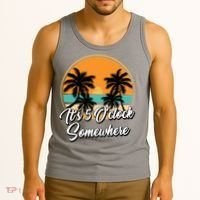 Its 5 O Clock Somewhere Funny Vacation Tank Top thumb 3