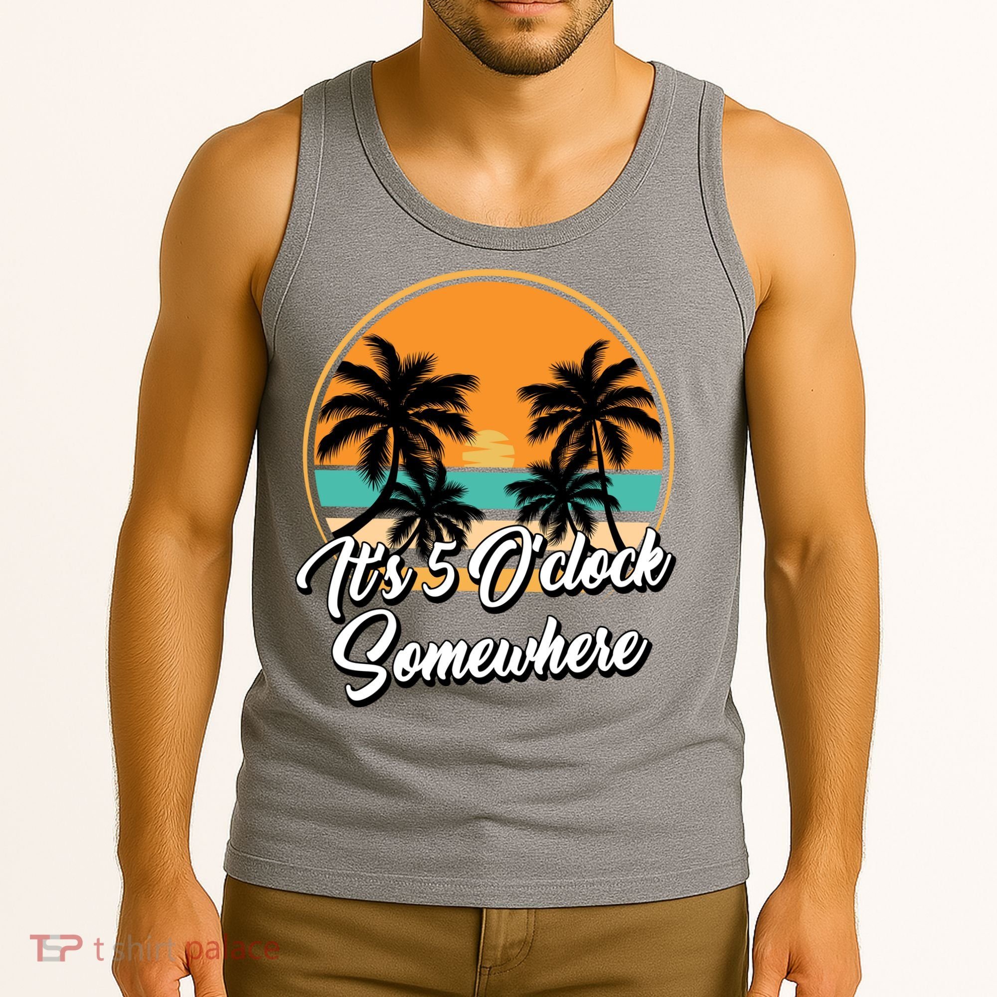 Its 5 O Clock Somewhere Funny Vacation Tank Top