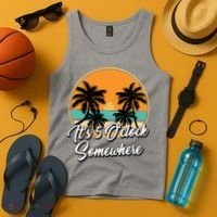 Its 5 O Clock Somewhere Funny Vacation Tank Top thumb 4