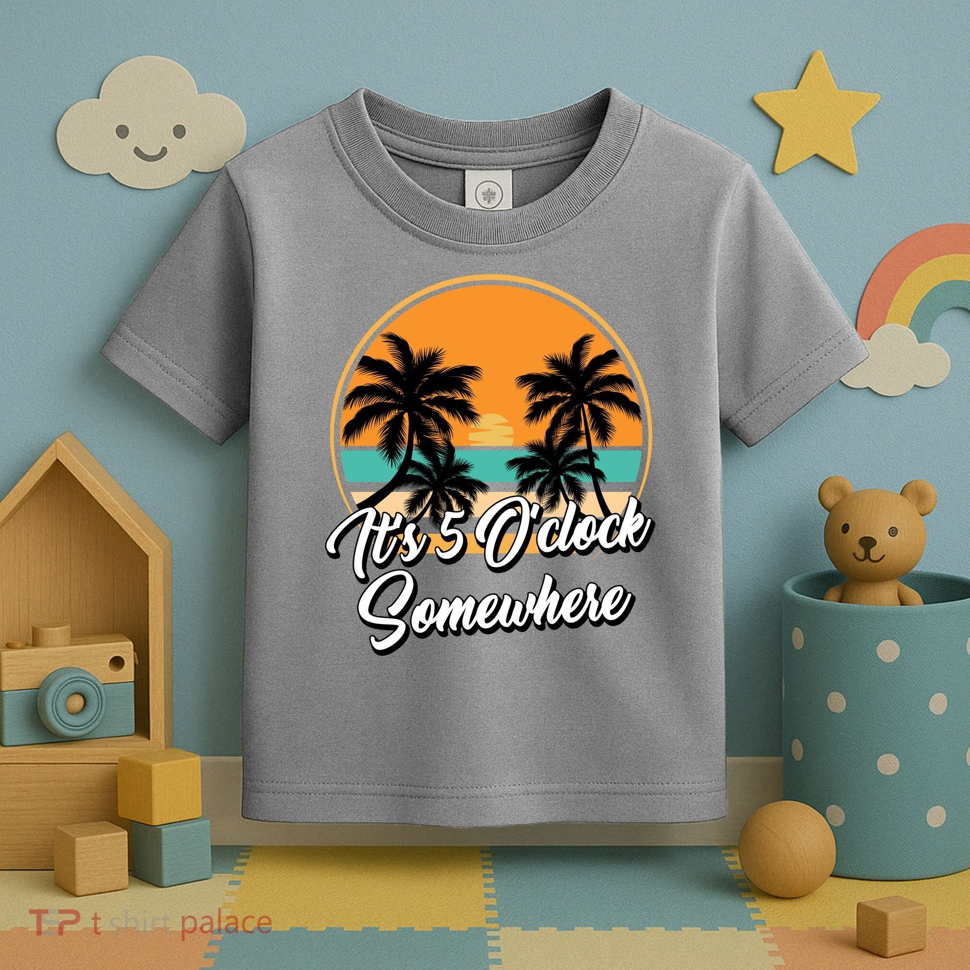 Its 5 O Clock Somewhere Funny Vacation Toddler T-Shirt