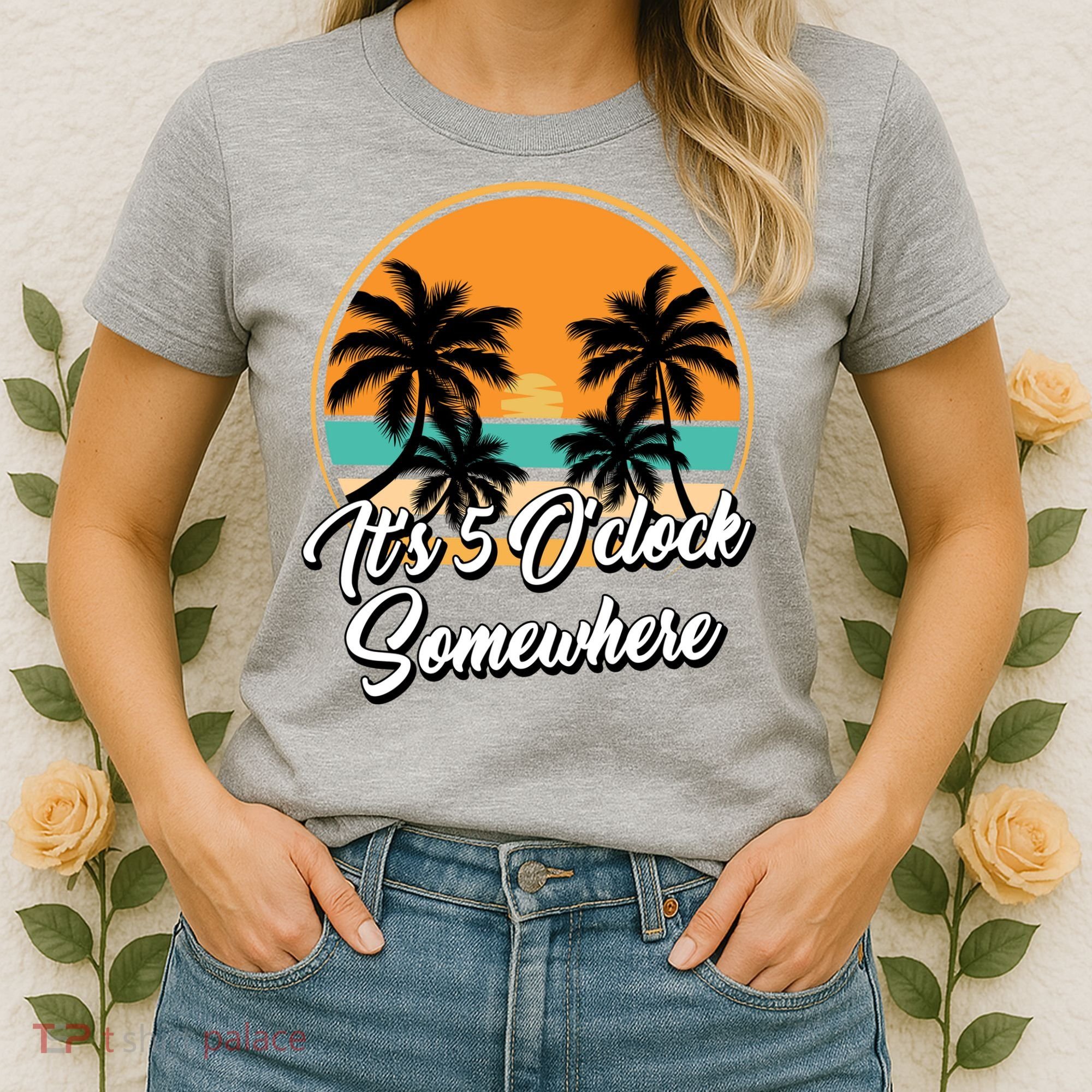 Its 5 O Clock Somewhere Funny Vacation Women's T-Shirt