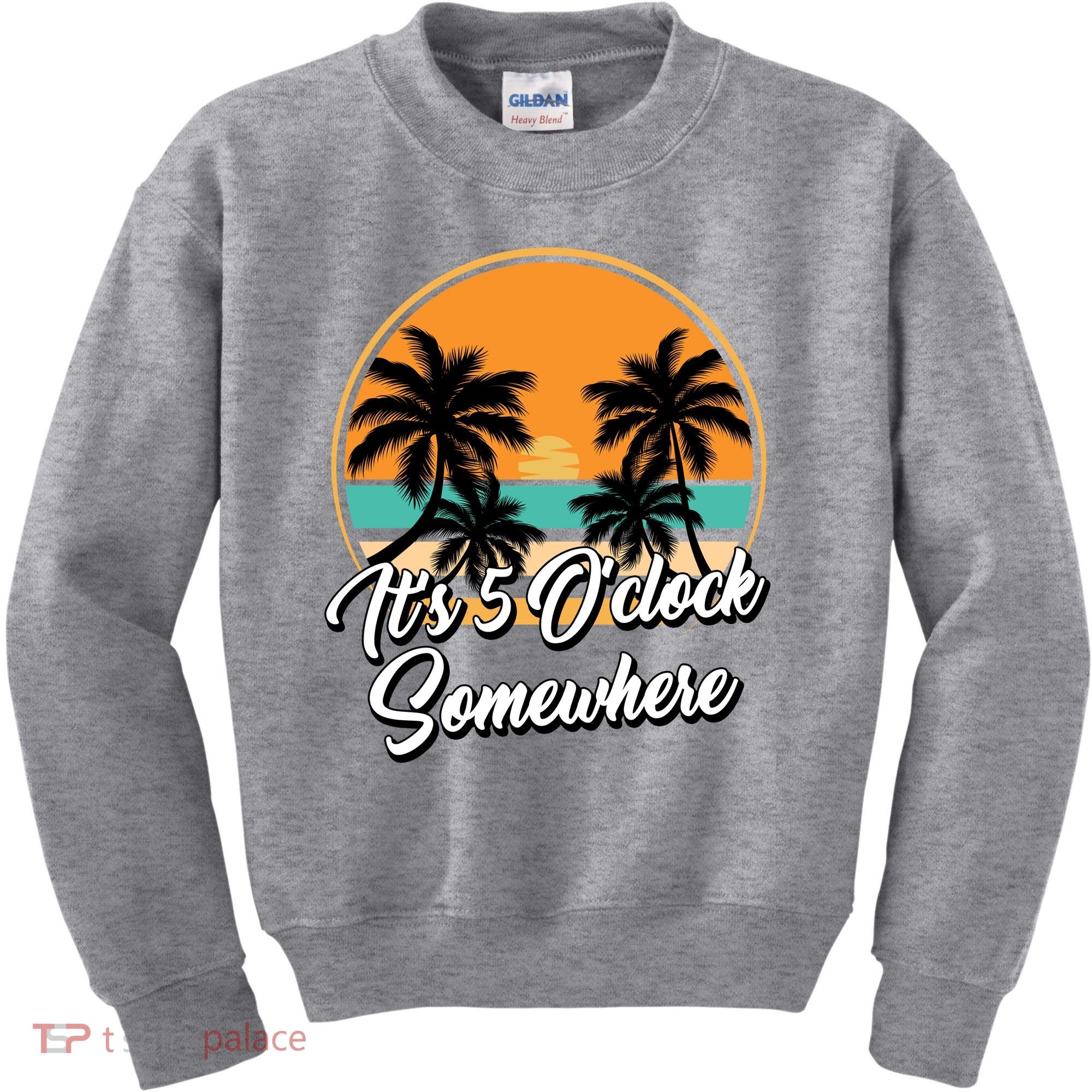 Its 5 O Clock Somewhere Funny Vacation Kids Sweatshirt