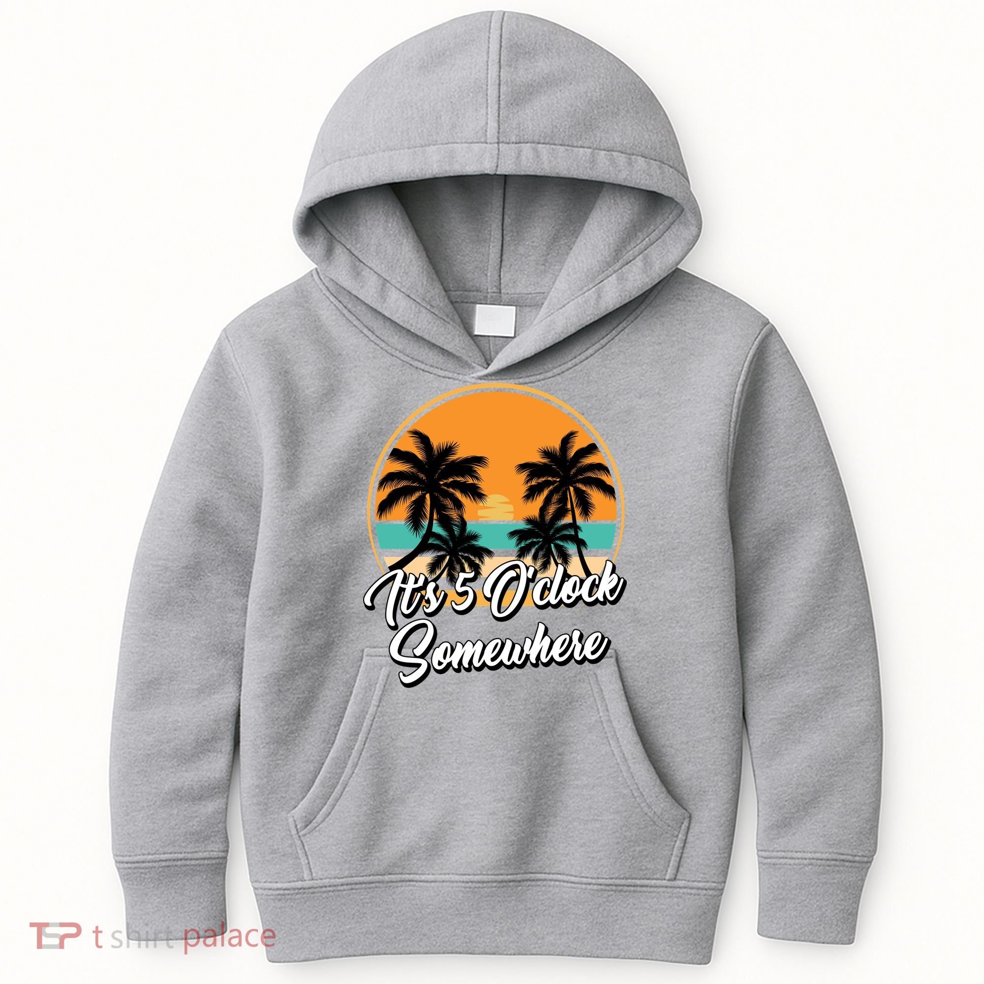 Its 5 O Clock Somewhere Funny Vacation Kids Hoodie