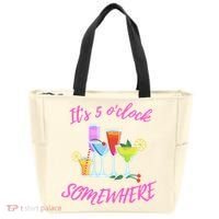 Its 5 O’clock Somewhere Hello Summer Beach Lover Summertime Tote Bag thumb 0