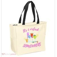 Its 5 O’clock Somewhere Hello Summer Beach Lover Summertime Tote Bag thumb 2