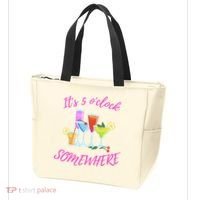 Its 5 O’clock Somewhere Hello Summer Beach Lover Summertime Tote Bag thumb 3