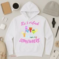 Its 5 O’clock Somewhere Hello Summer Beach Lover Summertime Hoodie thumb 3