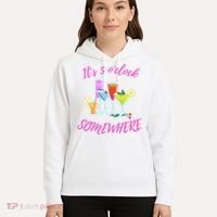 Its 5 O’clock Somewhere Hello Summer Beach Lover Summertime Hoodie thumb 5