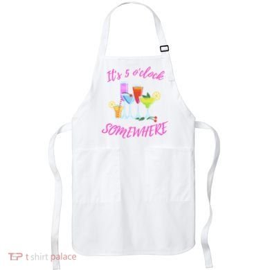 Its 5 O’clock Somewhere Hello Summer Beach Lover Summertime Apron
