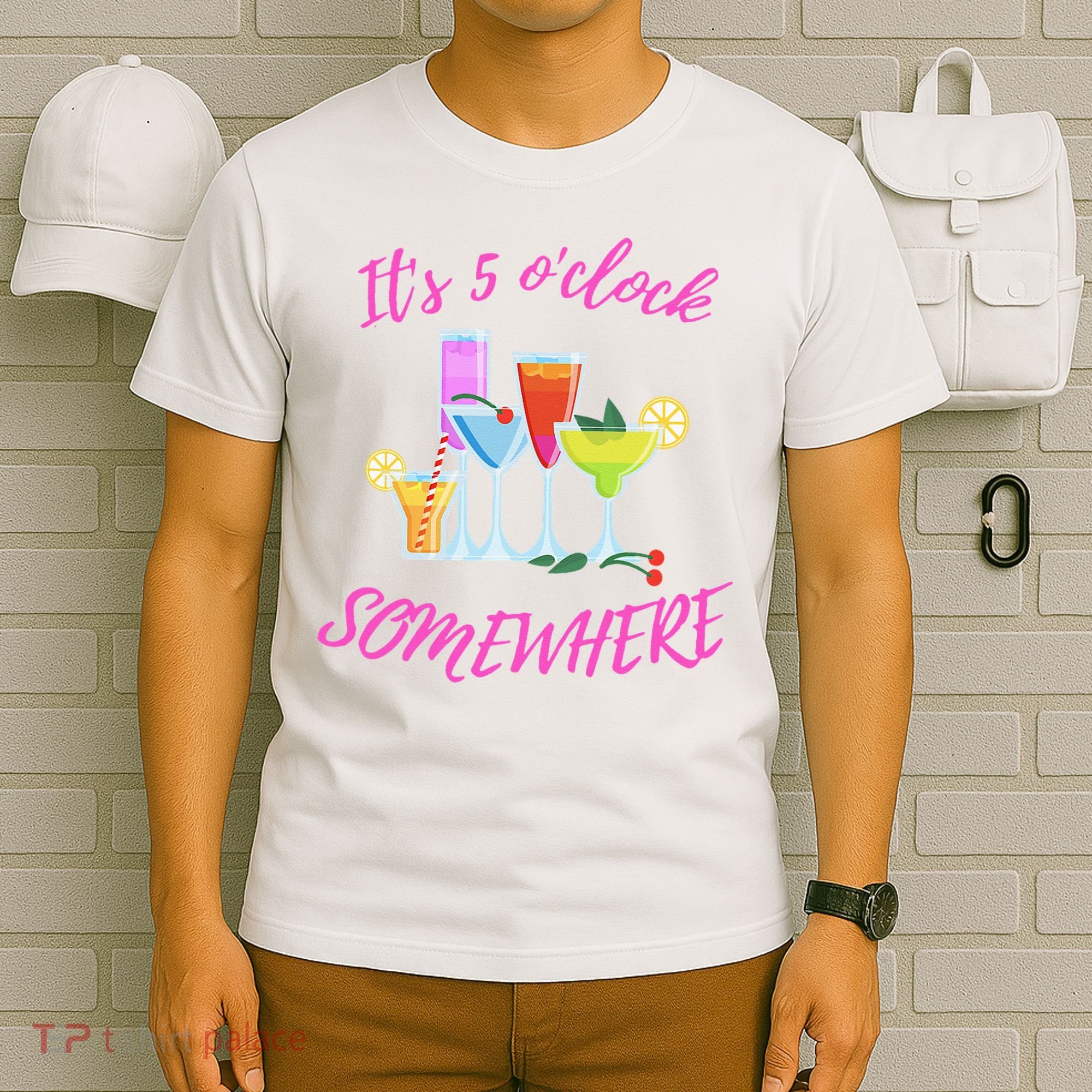 Its 5 O’clock Somewhere Hello Summer Beach Lover Summertime T-Shirt
