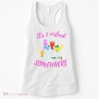 Its 5 O’clock Somewhere Hello Summer Beach Lover Summertime Women's Tank Top thumb 0