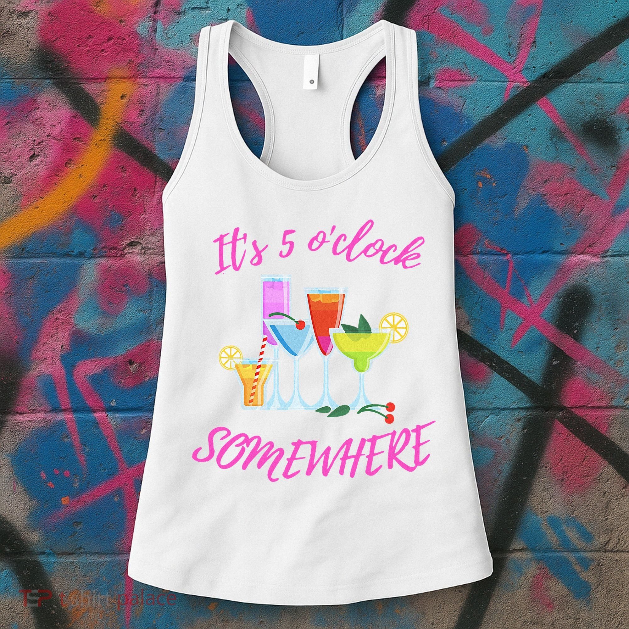 Its 5 O’clock Somewhere Hello Summer Beach Lover Summertime Women's Tank Top