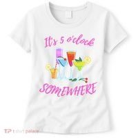 Its 5 O’clock Somewhere Hello Summer Beach Lover Summertime Women's T-Shirt thumb 0