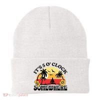 Its 5 O’clock Somewhere Summer Retro Sunset Drinking Beanie thumb 0