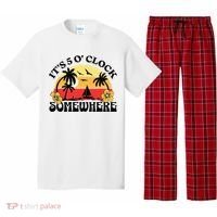 Its 5 O’clock Somewhere Summer Retro Sunset Drinking Pajama Set thumb 0