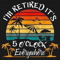 It's 5 O'Clock Everywhere I'm Retired Summer Retirement Bucket Hat thumb 4