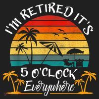 It's 5 O'Clock Everywhere I'm Retired Summer Retirement Beanie thumb 2