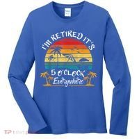 It's 5 O'Clock Everywhere I'm Retired Summer Retirement Women's Long Sleeve Shirt thumb 0
