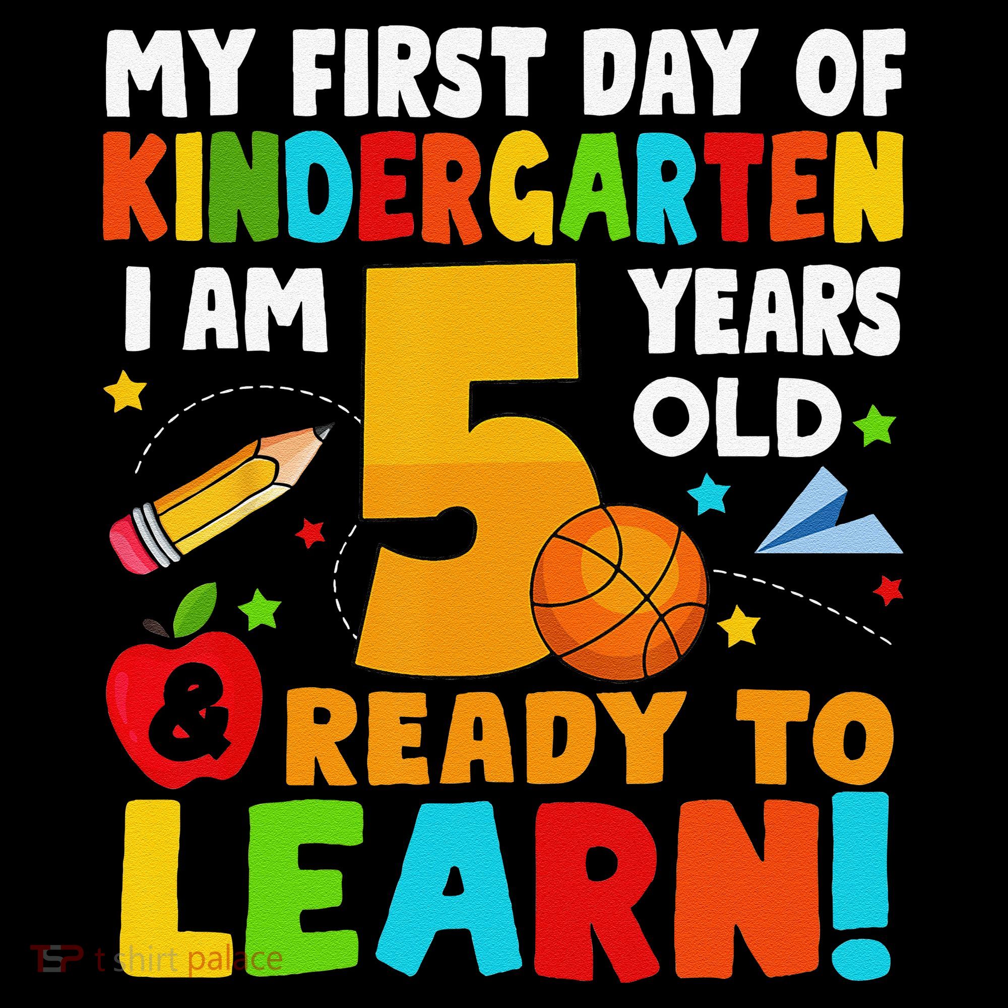 Im 5 Ready To Learn My First Day Of School Kindergarten Coffee Mug