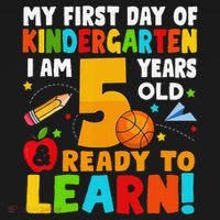 Im 5 Ready To Learn My First Day Of School Kindergarten Ornament thumb 1