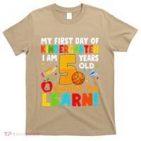 Im 5 Ready To Learn My First Day Of School Kindergarten T-Shirt thumb 0