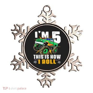 Im 5 This Is How I Roll Monster Truck 5th Birthday Boy Ornament