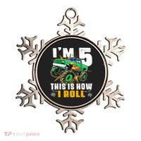 Im 5 This Is How I Roll Monster Truck 5th Birthday Boy Ornament thumb 0