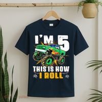 Im 5 This Is How I Roll Monster Truck 5th Birthday Boy T-Shirt thumb 2