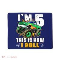 Im 5 This Is How I Roll Monster Truck 5th Birthday Boy Mousepad thumb 0