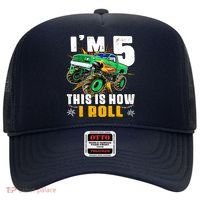 Im 5 This Is How I Roll Monster Truck 5th Birthday Boy Hat thumb 0
