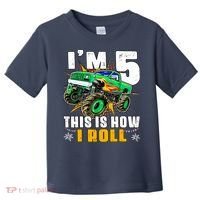 Im 5 This Is How I Roll Monster Truck 5th Birthday Boy Toddler T-Shirt thumb 0