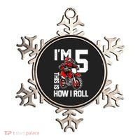 Im 5 This Is How I Roll Dirt Bike 5th Birthday Party Boy Ornament thumb 0