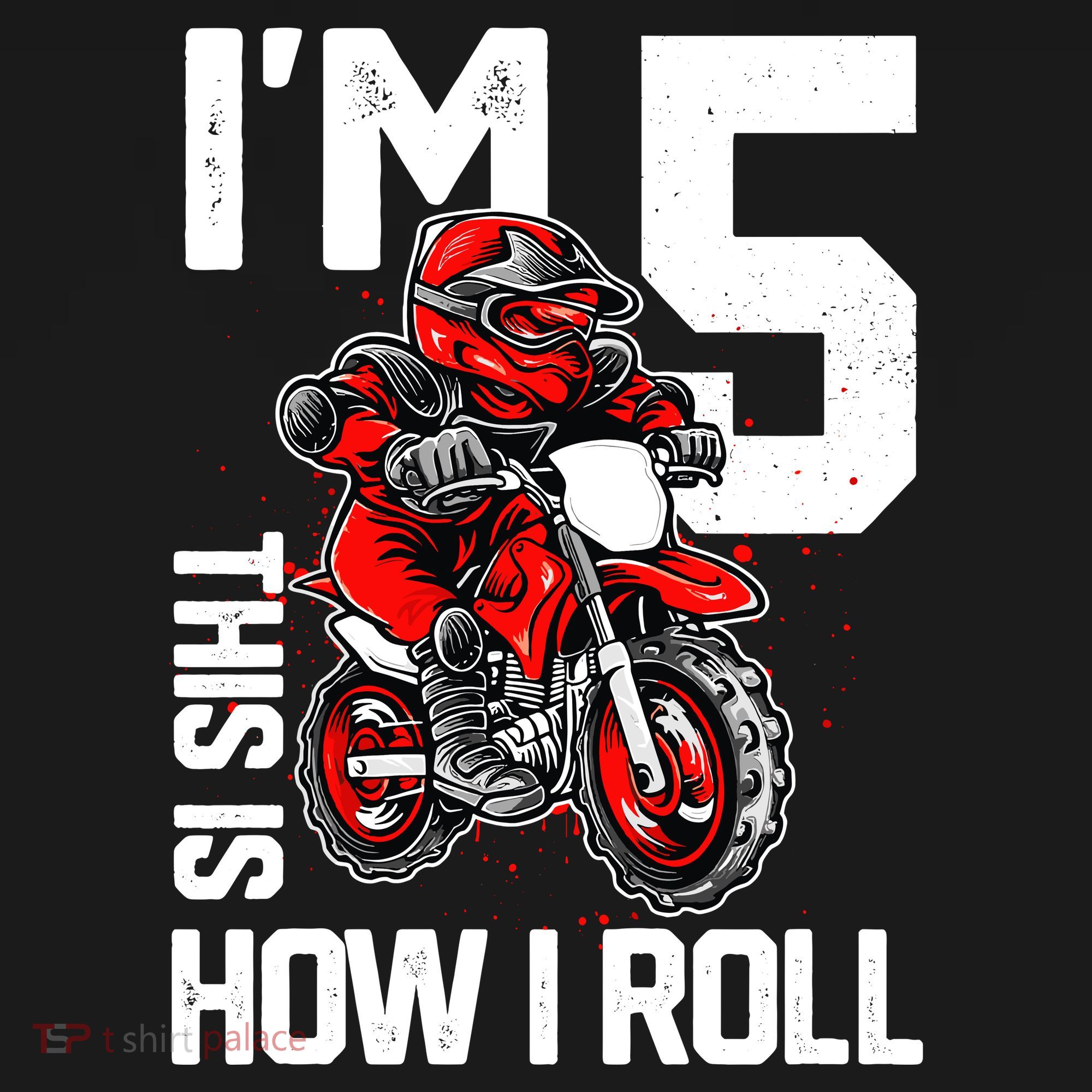 Im 5 This Is How I Roll Dirt Bike 5th Birthday Party Boy Ornament