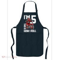 Im 5 This Is How I Roll Dirt Bike 5th Birthday Party Boy Apron thumb 0
