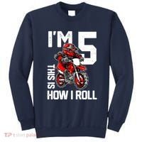 Im 5 This Is How I Roll Dirt Bike 5th Birthday Party Boy Sweatshirt thumb 0